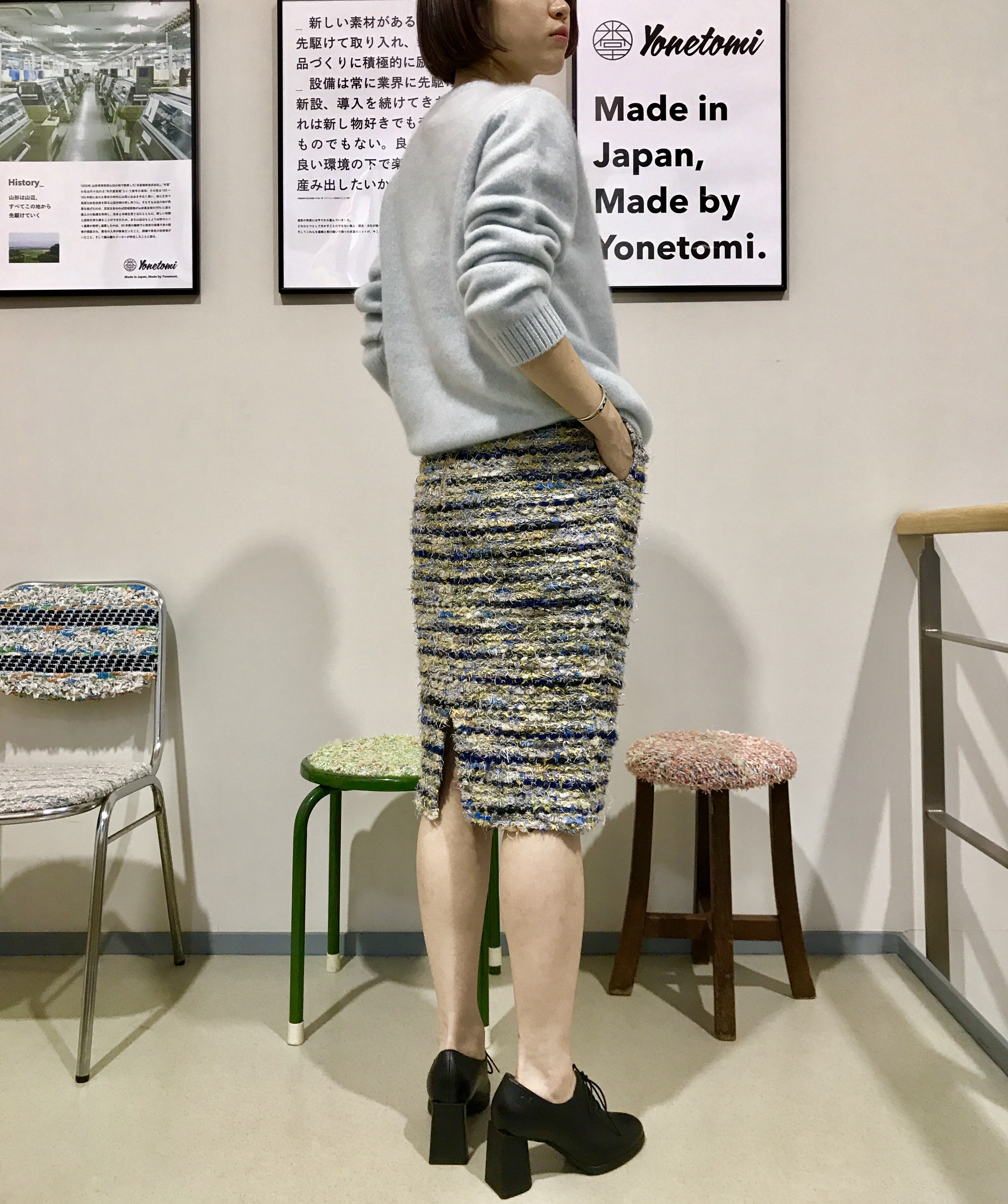 【入手困難】COOHEM山形織物 ツイードスカート